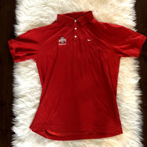 nike dryfit red ohio state basketball polo size extra large XL